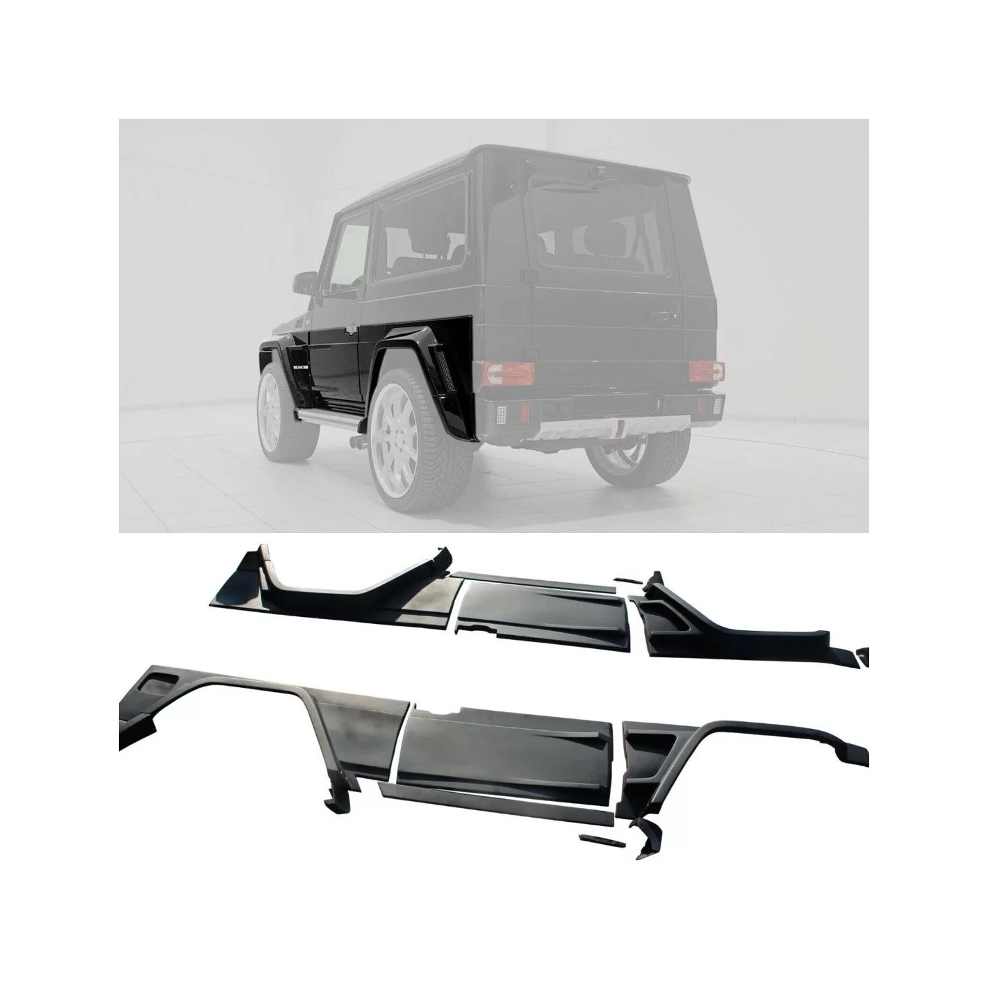 Fiberglass widestar Brabus body kit for W463 3-door G-Class (16 elements)