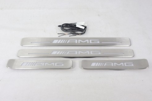 Metallic AMG LED Illuminated door sills for Mercedes-Benz W463A W464 G-Class 4 pcs