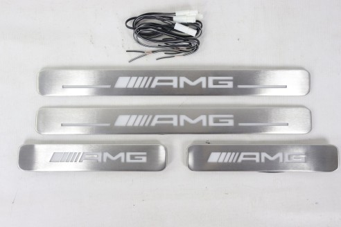 Metallic AMG LED Illuminated door sills for Mercedes-Benz W463A W464 G-Class 4 pcs