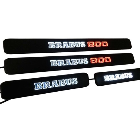 Metallic Brabus 800 LED Illuminated door sills for Mercedes-Benz W463A W464 G-Class