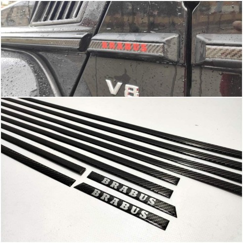 Carbon fiber side mouldings insertions set Brabus for Mercedes-Benz W463 G-Class