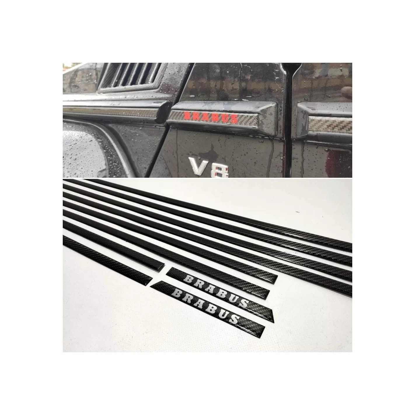 Carbon fiber side mouldings insertions set Brabus for Mercedes-Benz W463 G-Class