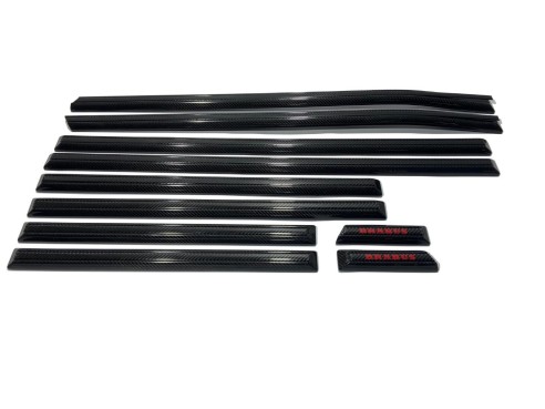 Carbon fiber solid side mouldings with insertions complete set AMG Brabus