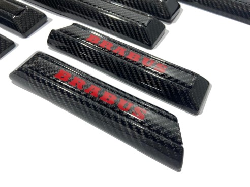 Carbon fiber solid side mouldings with insertions complete set AMG Brabus