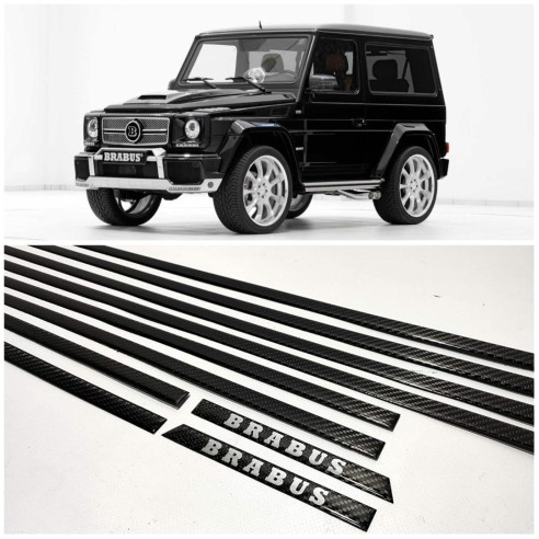 Carbon fiber side mouldings insertions AMG Brabus for 3-door Mercedes-Benz W463 G-Class