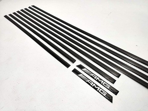 Carbon fiber side mouldings insertions AMG Brabus for 3-door Mercedes-Benz W463 G-Class