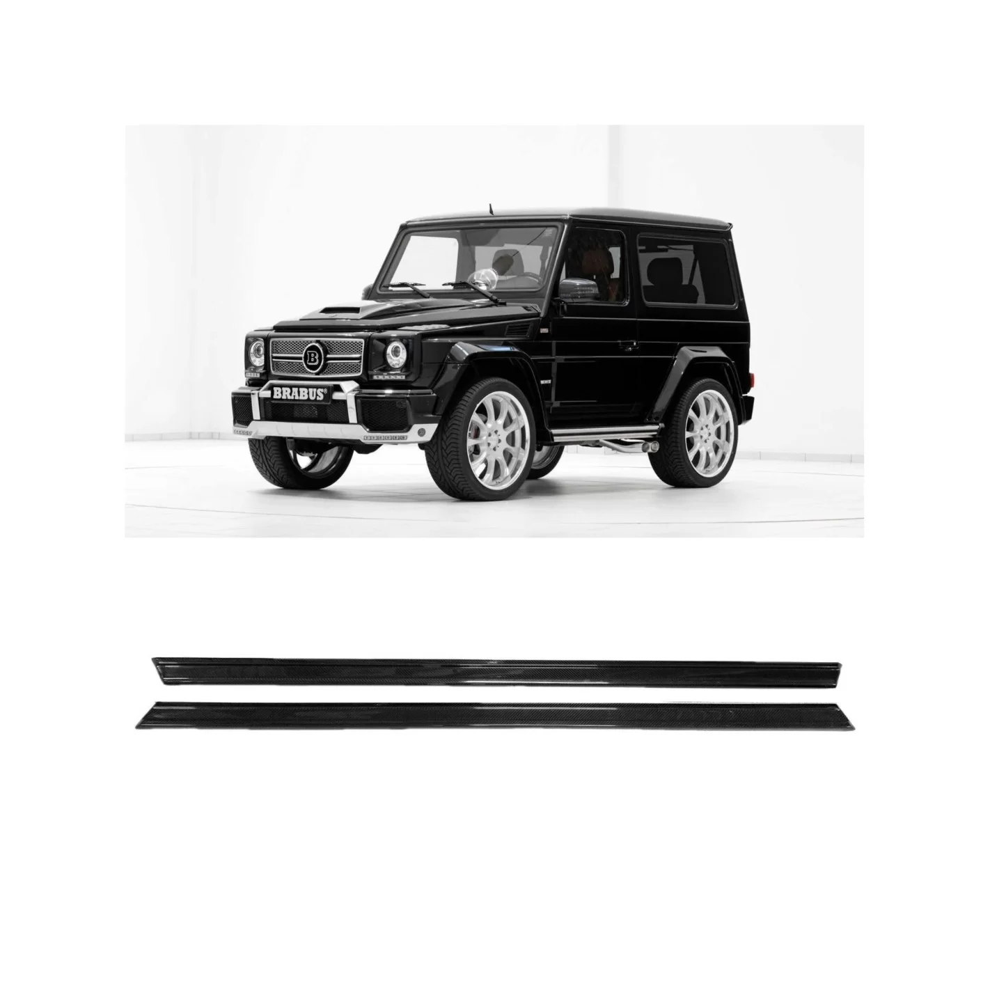  - G Class W463 - Carbon fiber lower entrance mouldings trim for 3-door Mercedes-Benz W463 G-Class - 1 - Carbon fiber lower entr