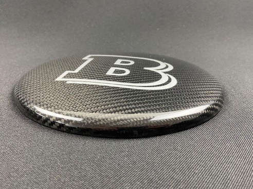 Carbon fiber front grille grey badge emblem logo Brabus for Mercedes-Benz G-Wagon G-Class W463