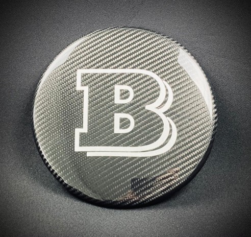 Carbon fiber front grille grey badge emblem logo Brabus for Mercedes-Benz G-Wagon G-Class W463