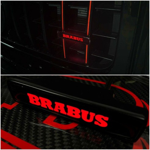 Brabus LED grille red badge emblem logo for Mercedes W463 G Wagon G63 G500 G55 