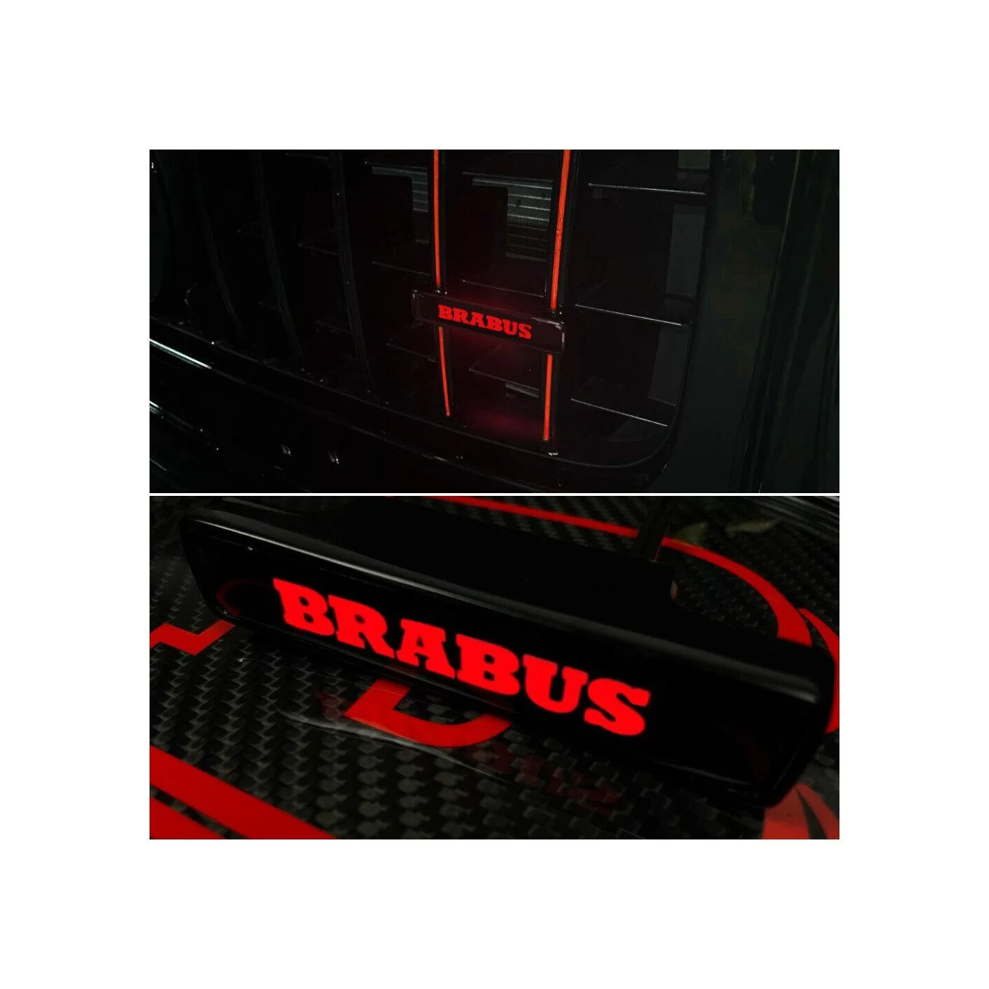 Brabus LED grille red badge emblem logo for Mercedes W463 G Wagon G63 G500 G55 