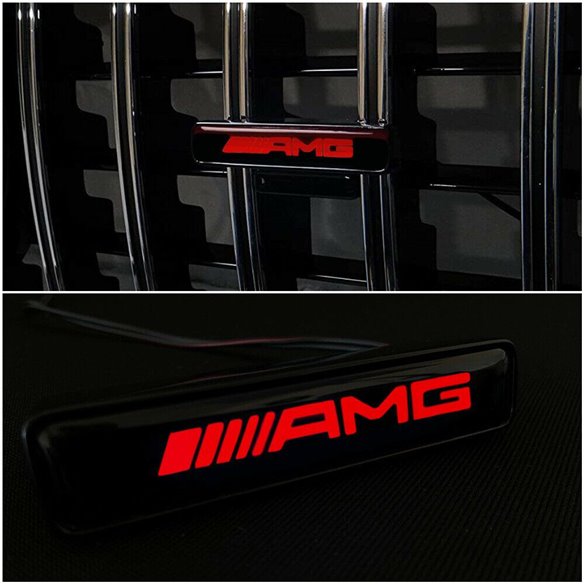 AMG LED grille red badge emblem logo for Mercedes W463 G Wagon  