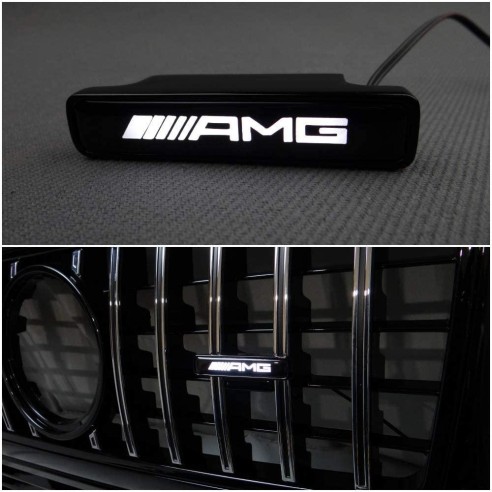 AMG LED grille white badge emblem logo for Mercedes W463 G Wagon  