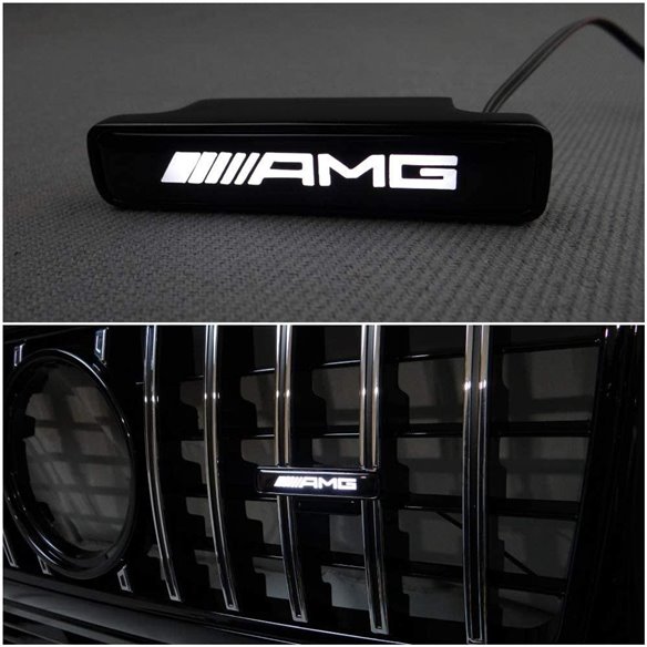 AMG LED grille white badge emblem logo for Mercedes W463 G Wagon  