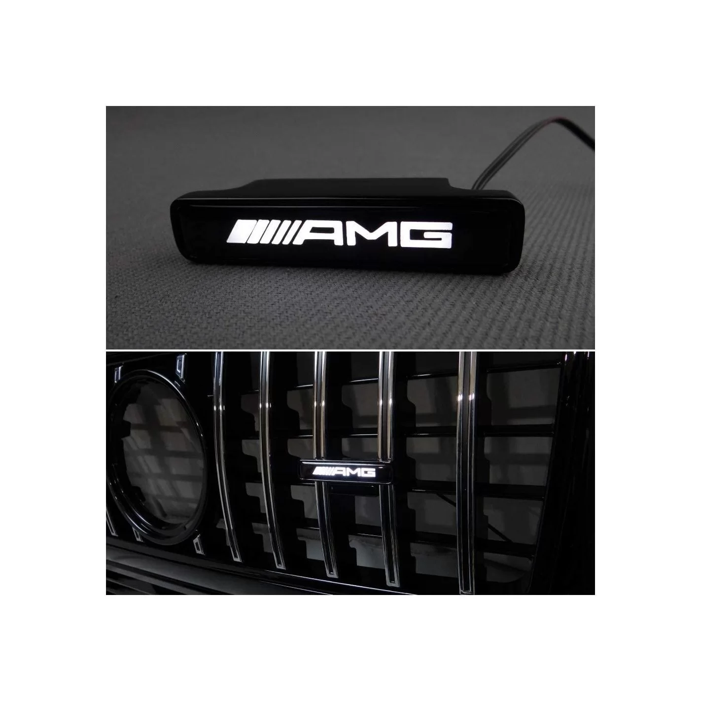 AMG LED grille white badge emblem logo for Mercedes W463 G Wagon  