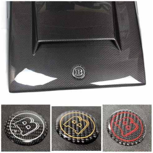 Сarbon fiber Brabus badge emblem logo 53mm for Mercedes W463 G Wagon