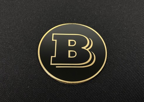 Metallic Brabus 53mm round emblem badge logo for Mercedes W463 G Wagon