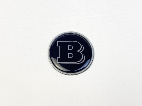 2-component grey metallic Brabus badge logo emblem 53mm for hood trunk Mercedes-Benz G-Wagon G-Class…