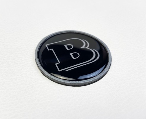 2-component grey metallic Brabus badge logo emblem 53mm for hood trunk Mercedes-Benz G-Wagon G-Class…