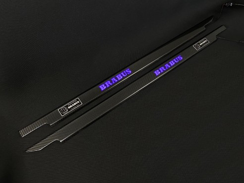 Carbon fiber LED Illuminated Brabus Door Sills 2 pcs for Mercedes-Benz G W463 3-door G-Class