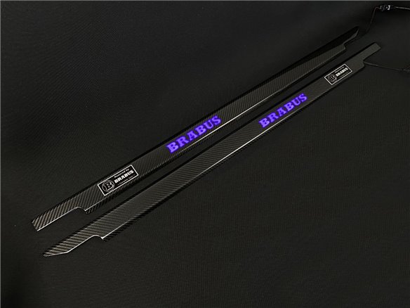 Carbon fiber LED Illuminated Brabus Door Sills 2 pcs for Mercedes-Benz G W463 3-door G-Class