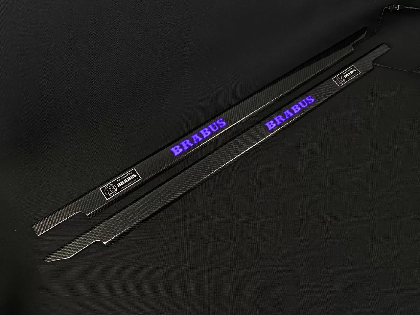 Carbon fiber LED Illuminated Brabus Door Sills 2 pcs for Mercedes-Benz G W463 3-door G-Class