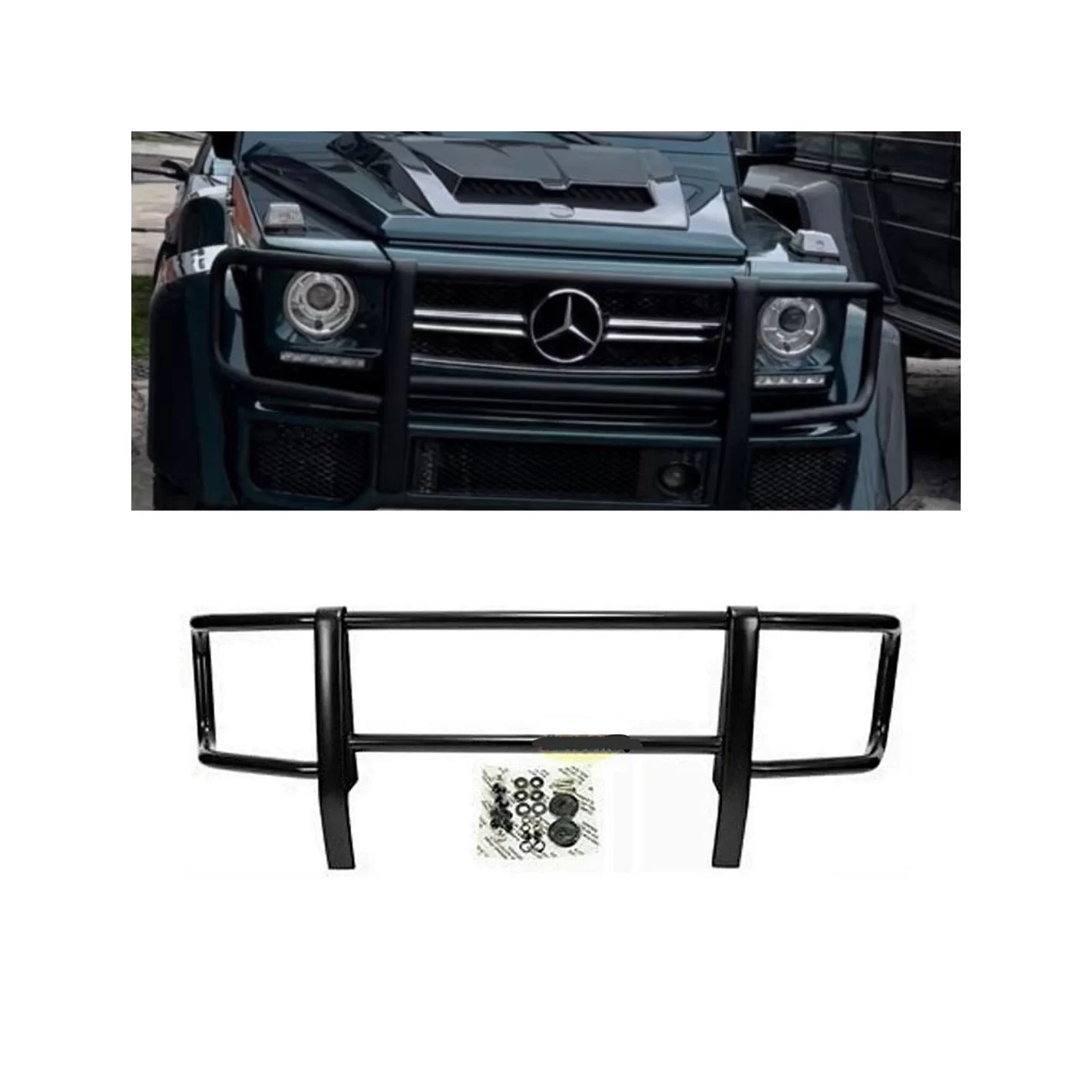 Front bumper guard stainless steel black protection guard for Mercedes-Benz G-Wagon W463