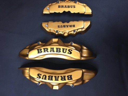 Fiberglass gold Brabus style brake caliper covers for Mercedes-Benz G-Class W463