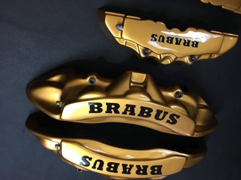 Fiberglass gold Brabus style brake caliper covers for Mercedes-Benz G-Class W463