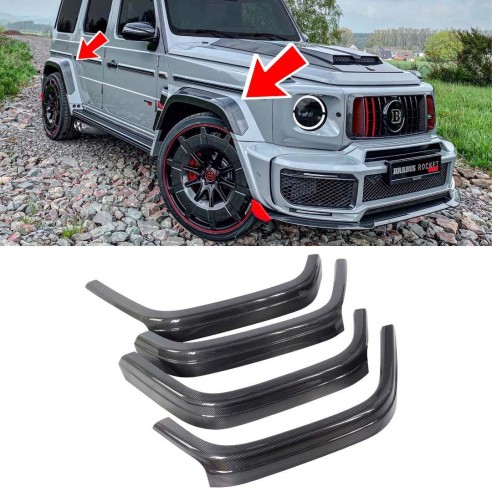 Carbon fiber fender flares extensions covers Brabus G900 Rocket style for Mercedes-Benz G-Class W463A