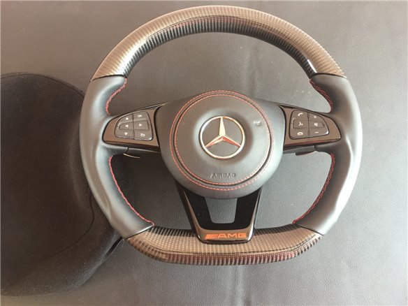 Mercedes-Benz CLA CLS GLE Steering Wheel Carbon Leather