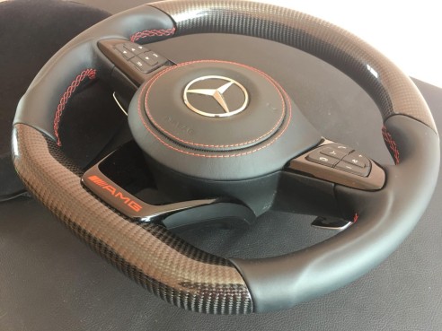 Mercedes-Benz CLA CLS GLE Steering Wheel Carbon Leather