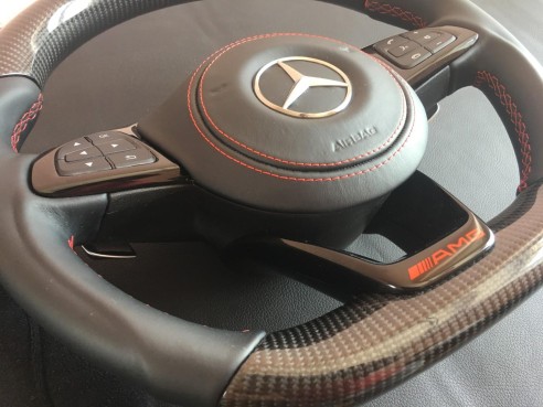 Mercedes-Benz CLA CLS GLE Steering Wheel Carbon Leather