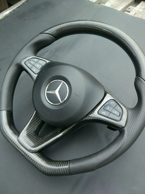 Mercedes-Benz CLA CLS GLE Steering Wheel Carbon Leather