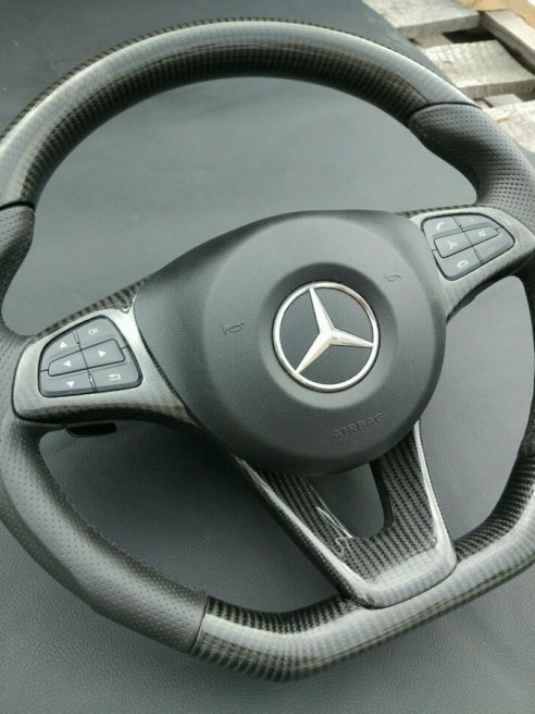 Mercedes-Benz CLA CLS GLE Steering Wheel Carbon Leather