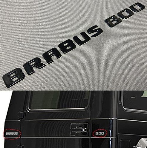 Metallic Brabus 800 style emblem logo badges for Mercedes-Benz W463 G-Class