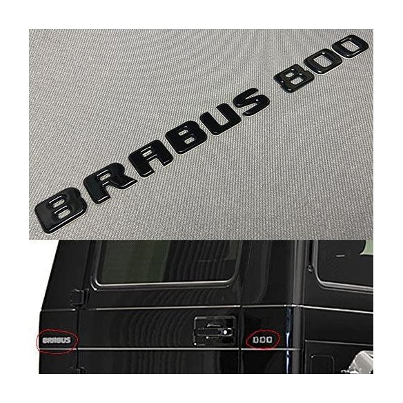 Metallic Brabus 800 style emblem logo badges for Mercedes-Benz W463 G-Class