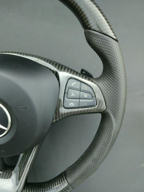 Mercedes-Benz CLA CLS GLE Steering Wheel Carbon Leather