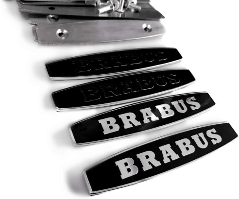 Metallic floor mats Brabus carpet emblem badge for Mercedes-Benz W463 G-Class set 4 pcs