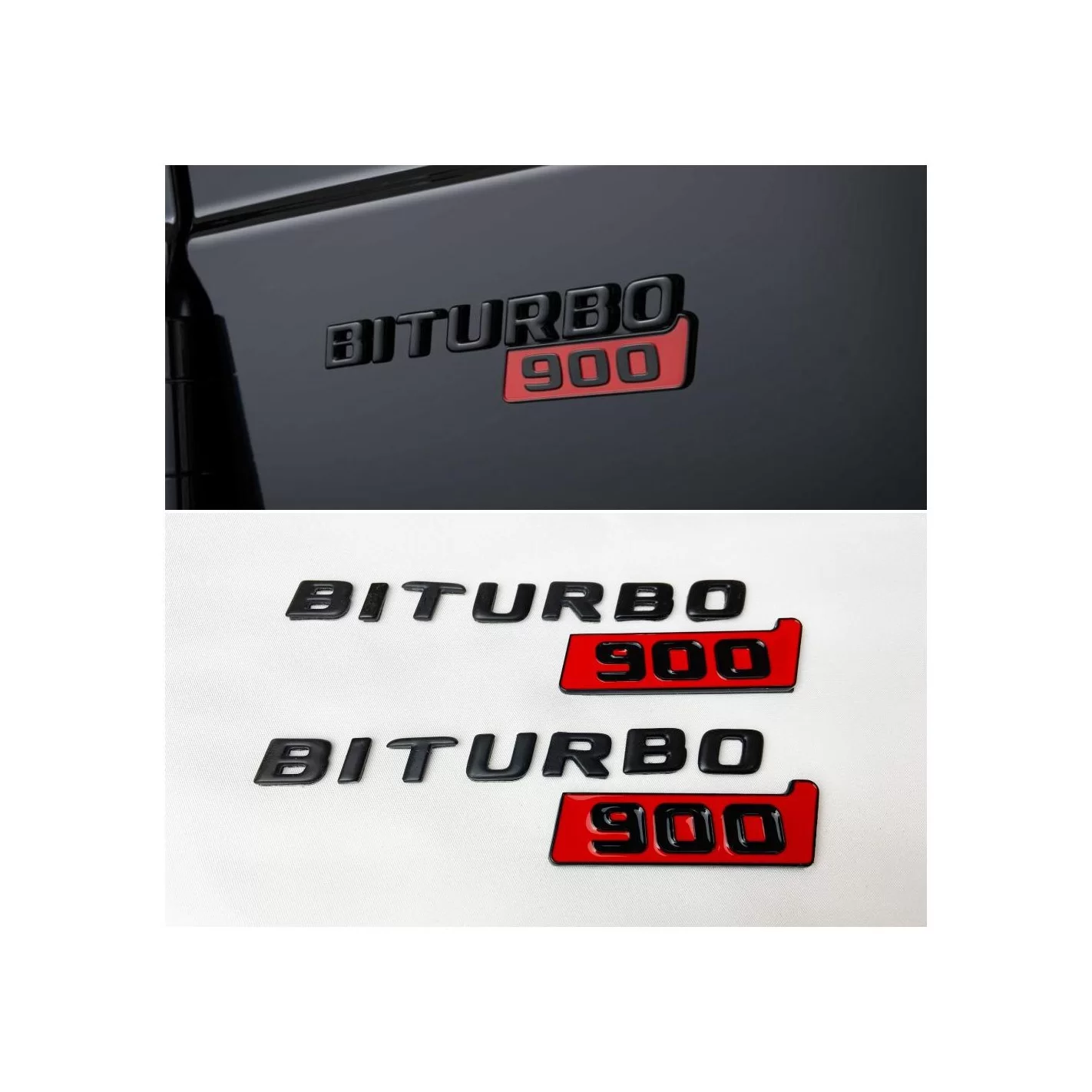 Metallic Brabus Biturbo 900 emblem logo badges set for Mercedes-Benz W463 G-Class