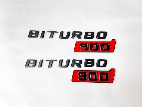 Metallic Brabus Biturbo 900 emblem logo badges set for Mercedes-Benz W463 G-Class