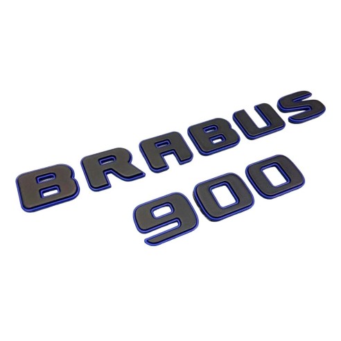 Metallic Brabus 900 ROCKET black blue emblems badges set for Mercedes-Benz G-Class W463A