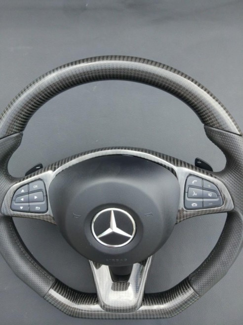 Mercedes-Benz CLA CLS GLE Steering Wheel Carbon Leather