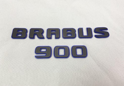 Metallic Brabus 900 ROCKET black blue emblems badges set for Mercedes-Benz G-Class W463A