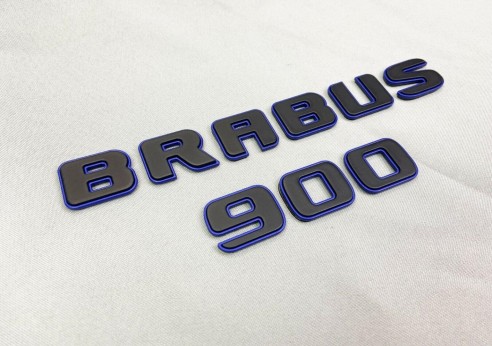 Metallic Brabus 900 ROCKET black blue emblems badges set for Mercedes-Benz G-Class W463A