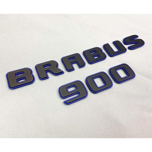 Metallic Brabus 900 ROCKET black blue emblems badges set for Mercedes-Benz G-Class W463A