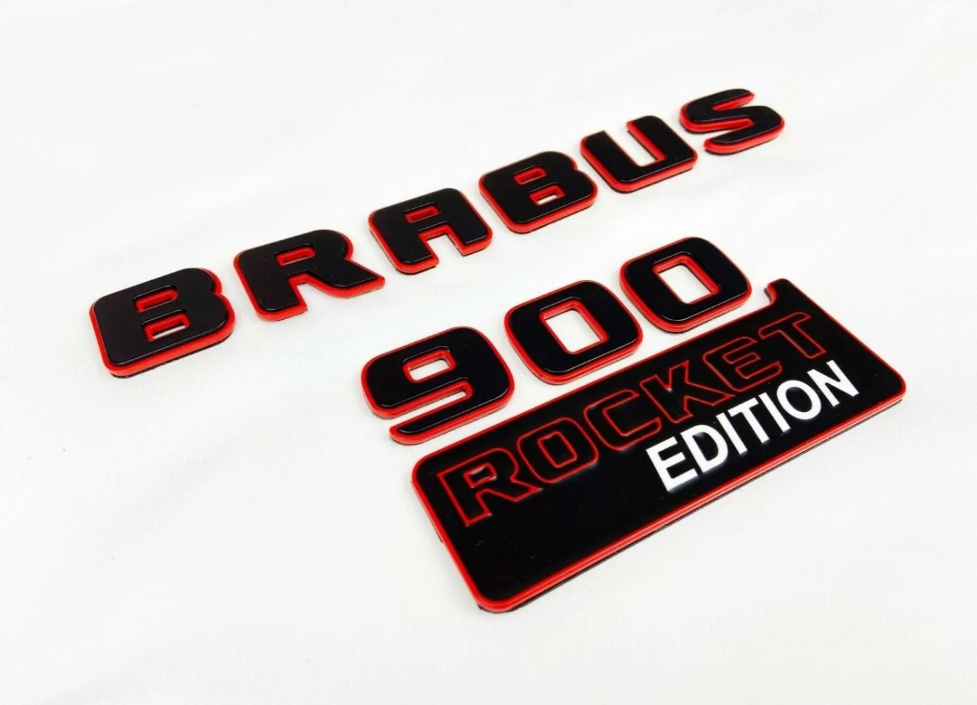 Metallic Brabus 900 ROCKET edition emblems badges set for Mercedes-Benz G-Class W463A