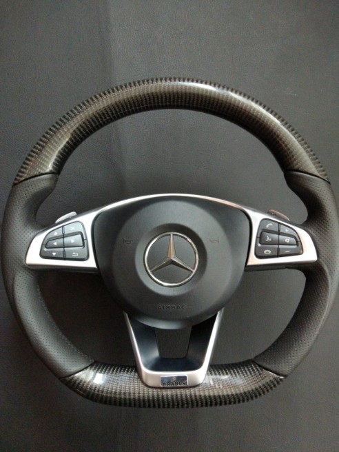 Mercedes-Benz CLA CLS GLE Steering Wheel Carbon Leather