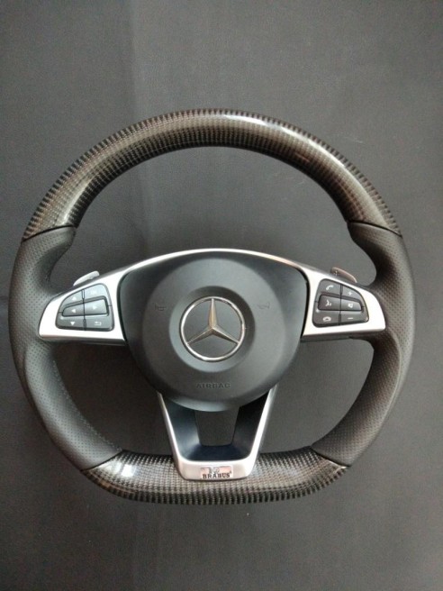 Mercedes-Benz CLA CLS GLE Steering Wheel Carbon Leather