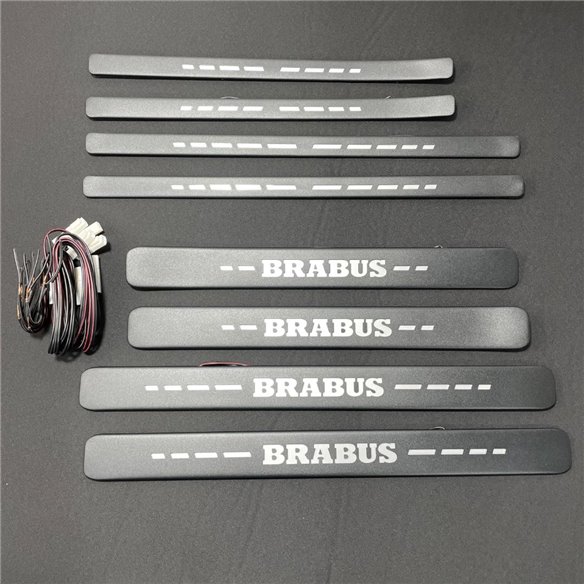 Metallic BRABUS LED Illuminated door sills for Mercedes Benz W223